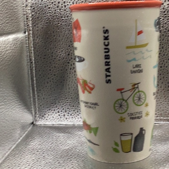 Starbucks , Seattle Themed Travel Mug - Picture 3 of 6